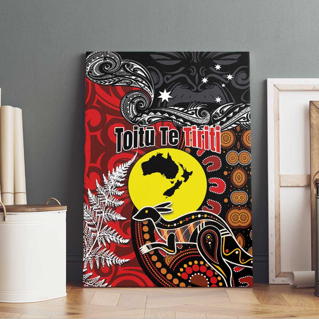 Aotearoa and Australia Toitu Te Tiriti Canvas Wall Art Honour the Treaty - Te Tiriti Is Us LT03 - Polynesian Pride