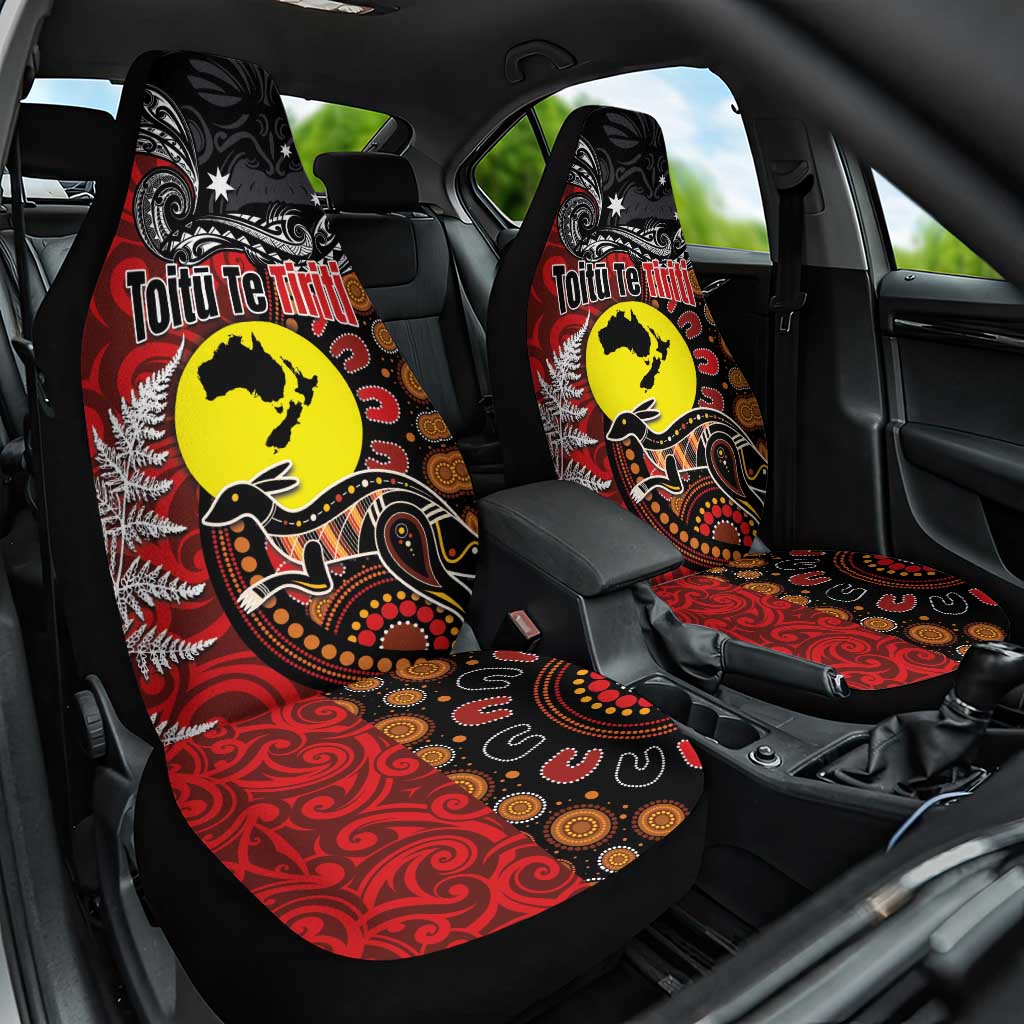 Aotearoa and Australia Toitu Te Tiriti Car Seat Cover Honour the Treaty - Te Tiriti Is Us LT03 One Size Black - Polynesian Pride