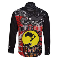 Aotearoa and Australia Toitu Te Tiriti Family Matching Long Sleeve Bodycon Dress and Hawaiian Shirt Honour the Treaty - Te Tiriti Is Us LT03 - Polynesian Pride
