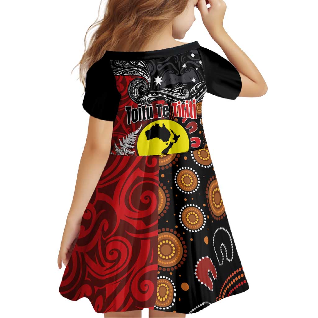 Aotearoa and Australia Toitu Te Tiriti Family Matching Mermaid Dress and Hawaiian Shirt Honour the Treaty - Te Tiriti Is Us LT03 - Polynesian Pride