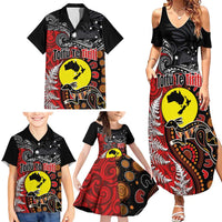 Aotearoa and Australia Toitu Te Tiriti Family Matching Summer Maxi Dress and Hawaiian Shirt Honour the Treaty - Te Tiriti Is Us LT03 - Polynesian Pride