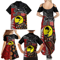 Aotearoa and Australia Toitu Te Tiriti Family Matching Summer Maxi Dress and Hawaiian Shirt Honour the Treaty - Te Tiriti Is Us LT03 - Polynesian Pride