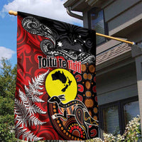 Aotearoa and Australia Toitu Te Tiriti Garden Flag Honour the Treaty - Te Tiriti Is Us LT03 - Polynesian Pride