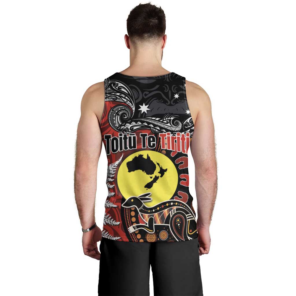 Aotearoa and Australia Toitu Te Tiriti Men Tank Top Honour the Treaty - Te Tiriti Is Us LT03 - Polynesian Pride