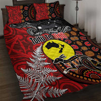 Aotearoa and Australia Toitu Te Tiriti Quilt Bed Set Honour the Treaty - Te Tiriti Is Us LT03 Black - Polynesian Pride
