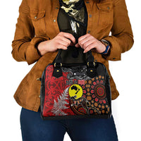 Aotearoa and Australia Toitu Te Tiriti Shoulder Handbag Honour the Treaty - Te Tiriti Is Us LT03 - Polynesian Pride