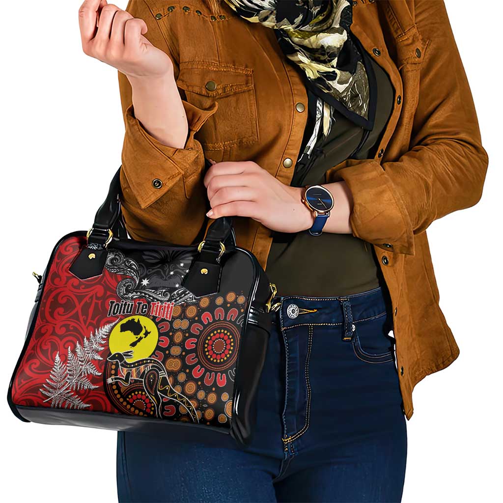 Aotearoa and Australia Toitu Te Tiriti Shoulder Handbag Honour the Treaty - Te Tiriti Is Us LT03 - Polynesian Pride