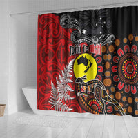 Aotearoa and Australia Toitu Te Tiriti Shower Curtain Honour the Treaty - Te Tiriti Is Us LT03 - Polynesian Pride