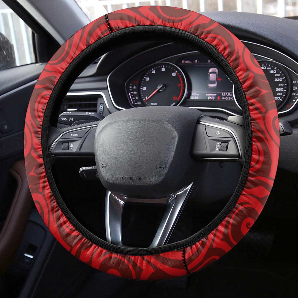 Aotearoa and Australia Toitu Te Tiriti Steering Wheel Cover Honour the Treaty - Te Tiriti Is Us LT03 - Polynesian Pride