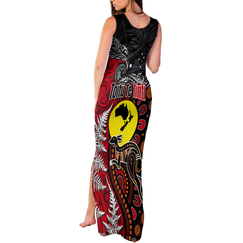 Aotearoa and Australia Toitu Te Tiriti Tank Maxi Dress Honour the Treaty - Te Tiriti Is Us LT03 - Polynesian Pride