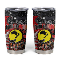Aotearoa and Australia Toitu Te Tiriti Tumbler Cup Honour the Treaty - Te Tiriti Is Us LT03 Black - Polynesian Pride