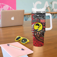 Aotearoa and Australia Toitu Te Tiriti Tumbler With Handle Honour the Treaty - Te Tiriti Is Us LT03 - Polynesian Pride