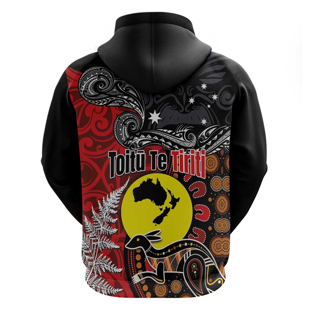 Aotearoa and Australia Toitu Te Tiriti Zip Hoodie Honour the Treaty - Te Tiriti Is Us LT03 - Polynesian Pride