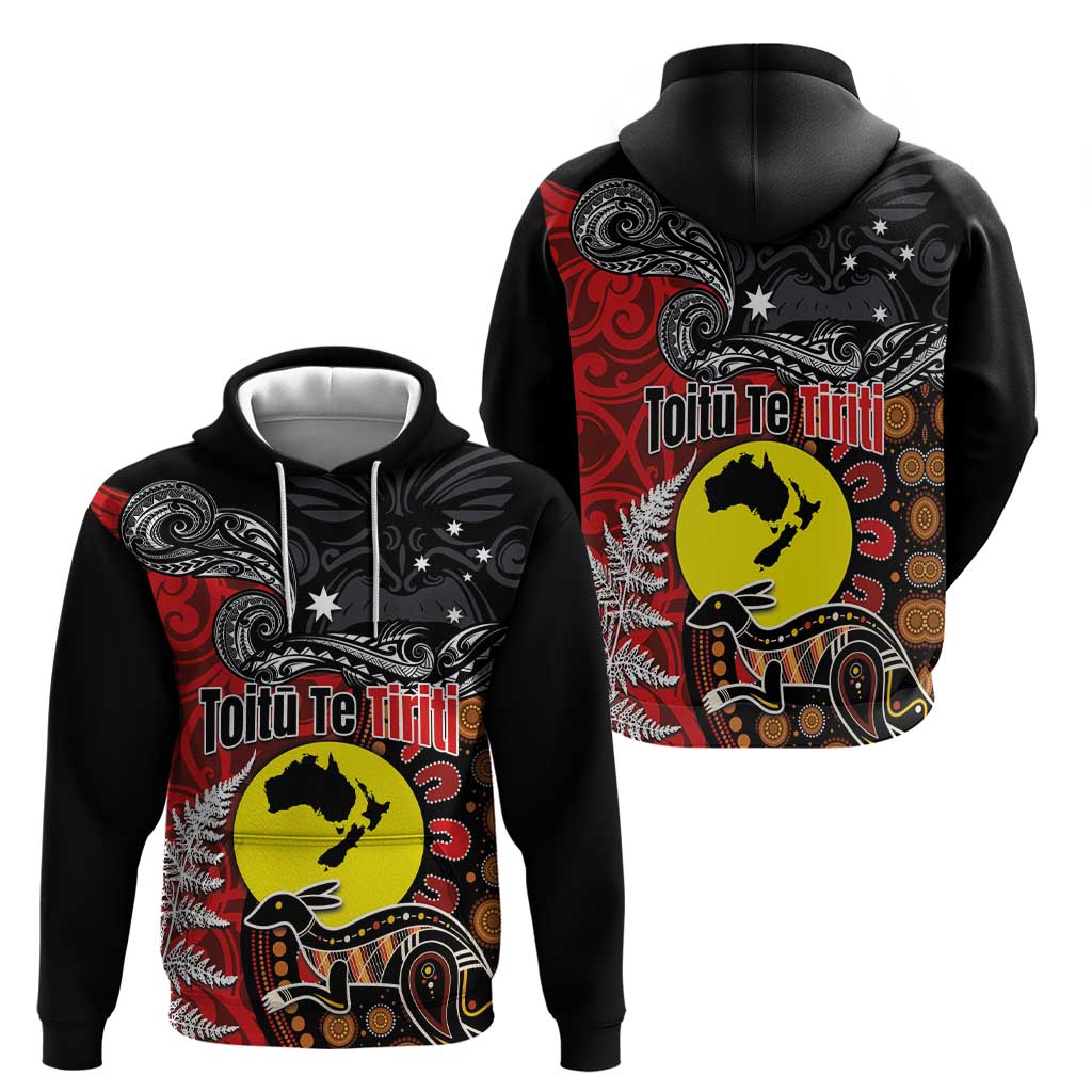 Aotearoa and Australia Toitu Te Tiriti Zip Hoodie Honour the Treaty - Te Tiriti Is Us LT03 - Polynesian Pride