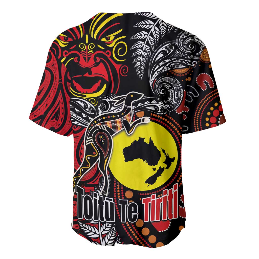 Aotearoa and Australia Toitu Te Tiriti Baseball Jersey Honour the Treaty - Stand Together Stand Stronger LT03 - Polynesian Pride