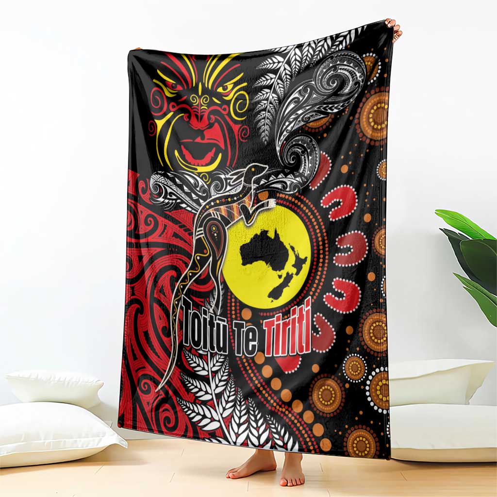 Aotearoa and Australia Toitu Te Tiriti Blanket Honour the Treaty - Stand Together Stand Stronger LT03 - Polynesian Pride
