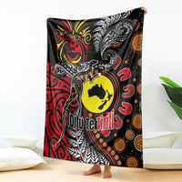 Aotearoa and Australia Toitu Te Tiriti Blanket Honour the Treaty - Stand Together Stand Stronger LT03 - Polynesian Pride