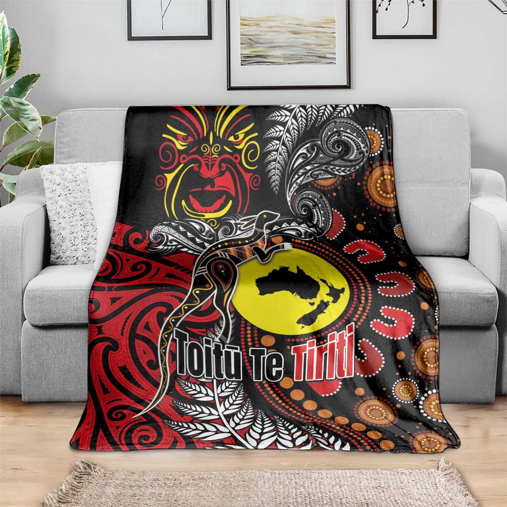 Aotearoa and Australia Toitu Te Tiriti Blanket Honour the Treaty - Stand Together Stand Stronger LT03 - Polynesian Pride