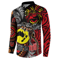Aotearoa and Australia Toitu Te Tiriti Button Sweatshirt Honour the Treaty - Stand Together Stand Stronger LT03 - Polynesian Pride