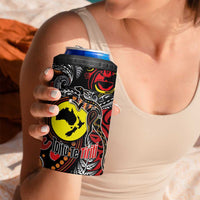 Aotearoa and Australia Toitu Te Tiriti 4 in 1 Can Cooler Tumbler Honour the Treaty - Stand Together Stand Stronger LT03 - Polynesian Pride