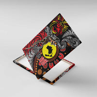 Aotearoa and Australia Toitu Te Tiriti Canvas Wall Art Honour the Treaty - Stand Together Stand Stronger LT03 With Frame Black - Polynesian Pride