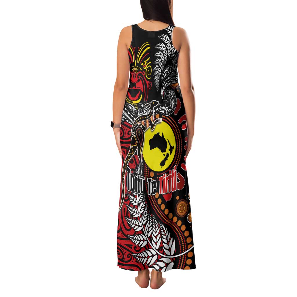 Aotearoa and Australia Toitu Te Tiriti Family Matching Tank Maxi Dress and Hawaiian Shirt Honour the Treaty - Stand Together Stand Stronger LT03 - Polynesian Pride