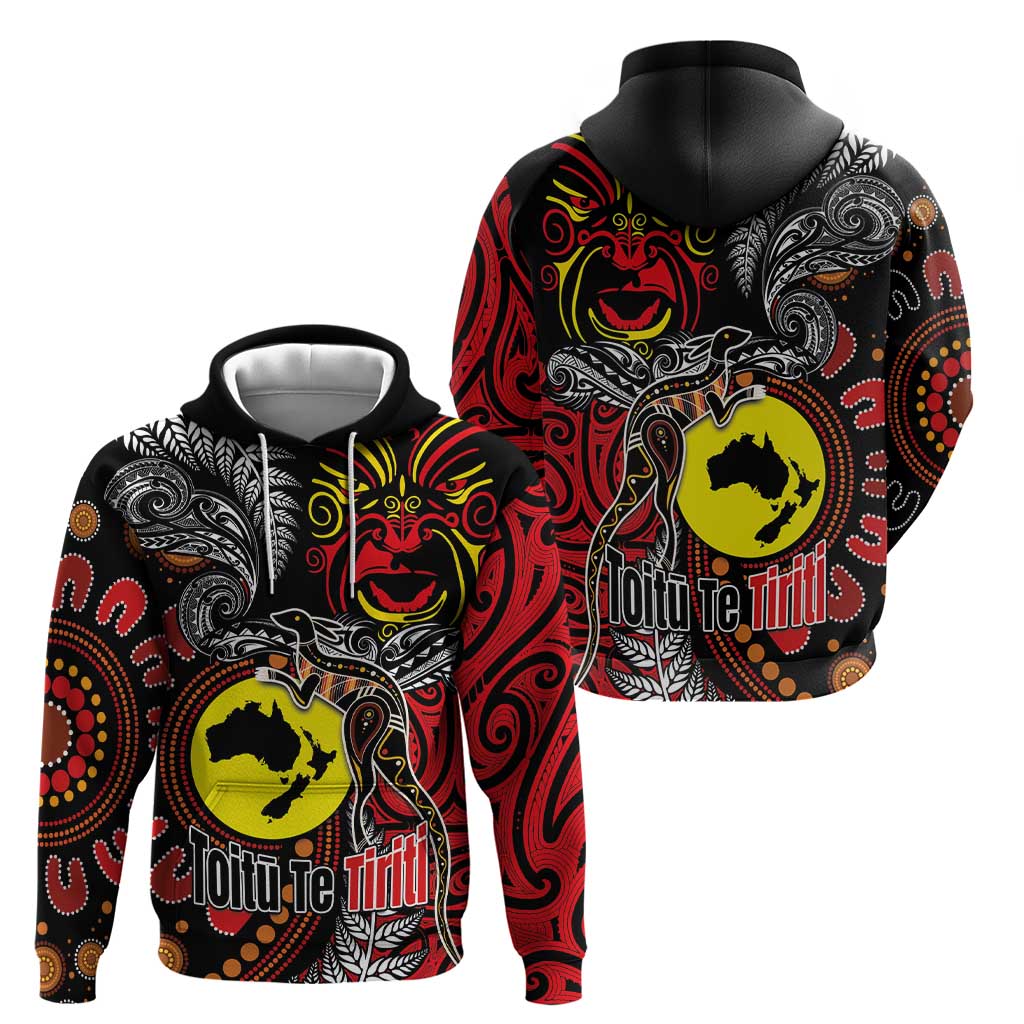 Aotearoa and Australia Toitu Te Tiriti Hoodie Honour the Treaty - Stand Together Stand Stronger LT03 - Polynesian Pride