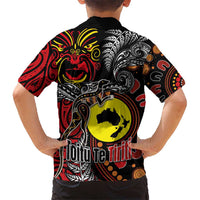 Aotearoa and Australia Toitu Te Tiriti Kid Hawaiian Shirt Honour the Treaty - Stand Together Stand Stronger LT03 - Polynesian Pride