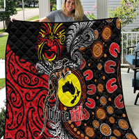 Aotearoa and Australia Toitu Te Tiriti Quilt Honour the Treaty - Stand Together Stand Stronger LT03 Black - Polynesian Pride