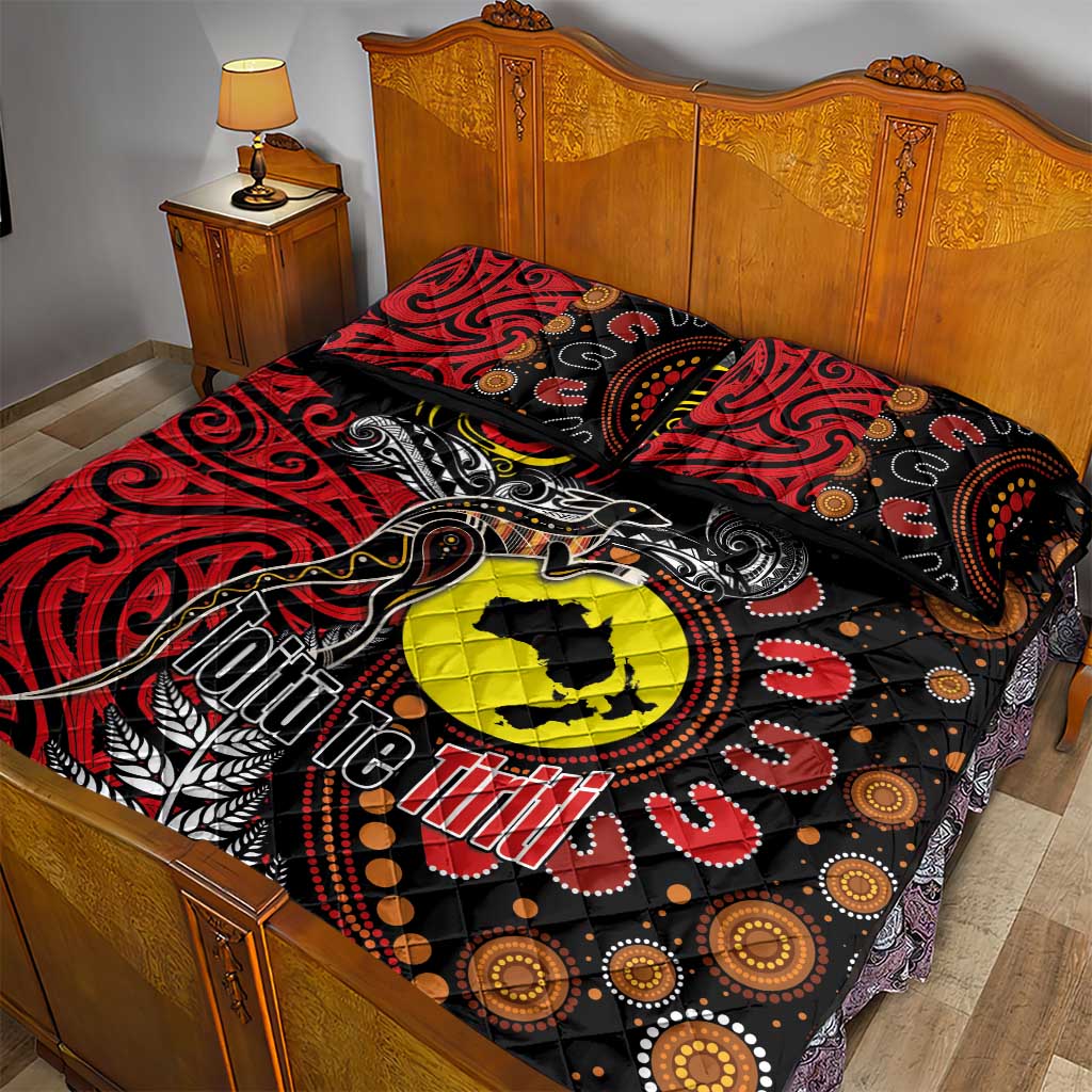 Aotearoa and Australia Toitu Te Tiriti Quilt Bed Set Honour the Treaty - Stand Together Stand Stronger LT03 - Polynesian Pride