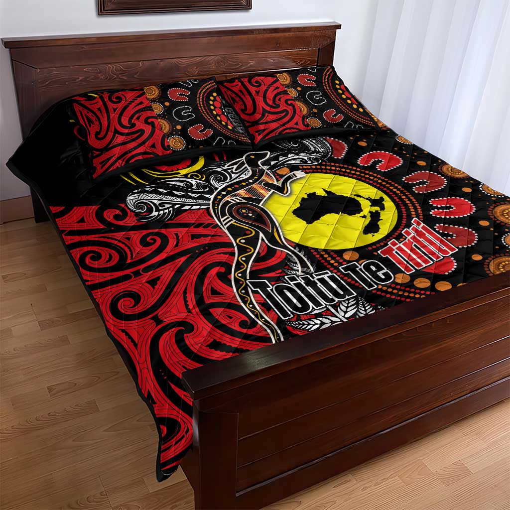 Aotearoa and Australia Toitu Te Tiriti Quilt Bed Set Honour the Treaty - Stand Together Stand Stronger LT03 - Polynesian Pride