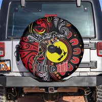 Aotearoa and Australia Toitu Te Tiriti Spare Tire Cover Honour the Treaty - Stand Together Stand Stronger LT03 Black - Polynesian Pride