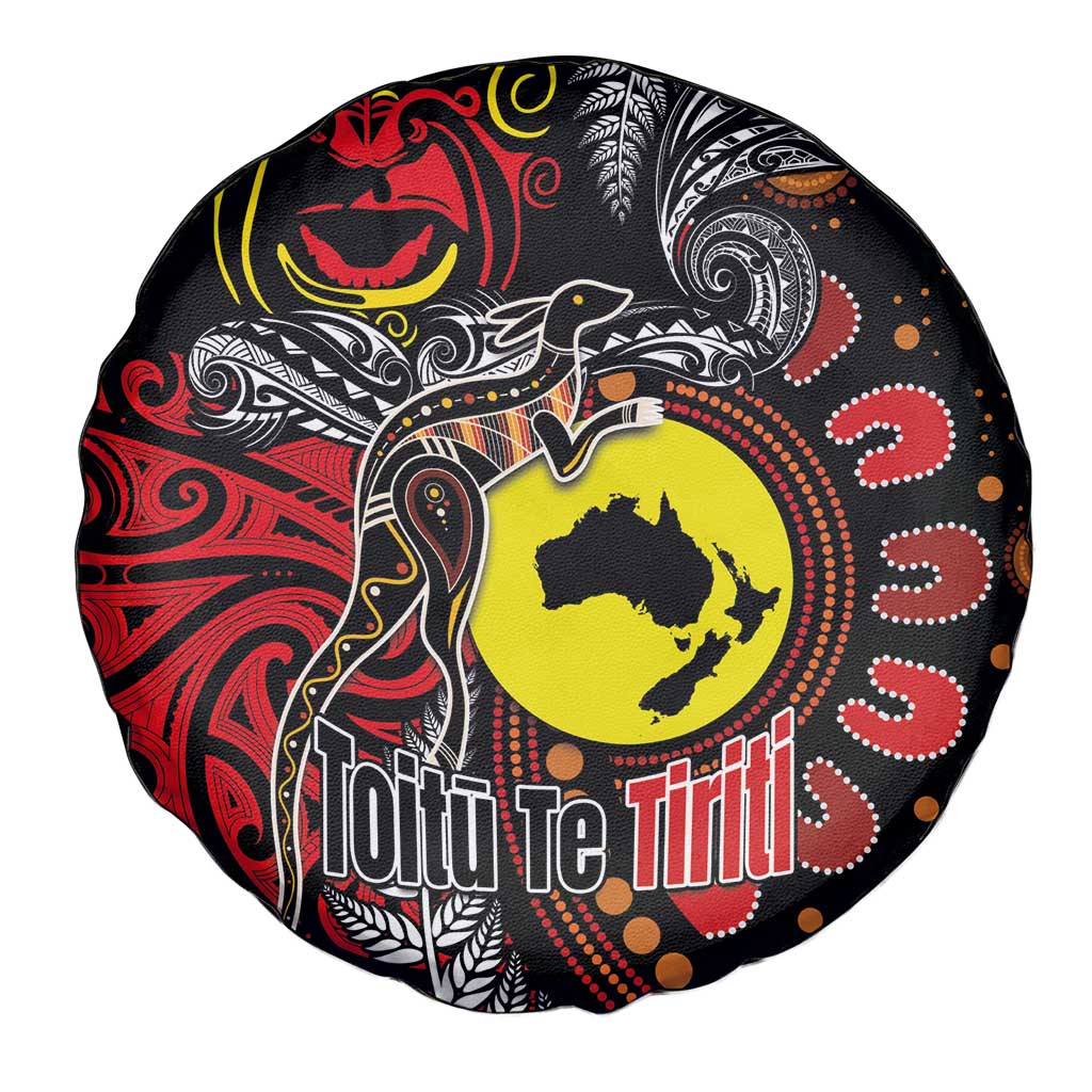 Aotearoa and Australia Toitu Te Tiriti Spare Tire Cover Honour the Treaty - Stand Together Stand Stronger LT03 - Polynesian Pride