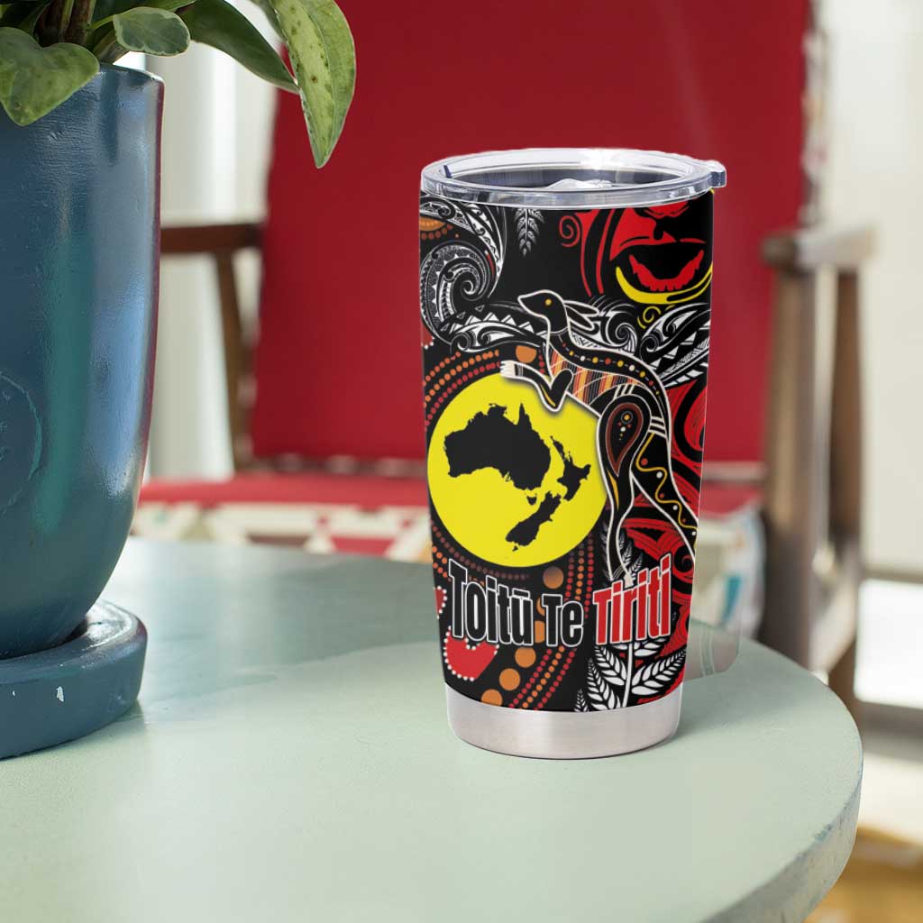 Aotearoa and Australia Toitu Te Tiriti Tumbler Cup Honour the Treaty - Stand Together Stand Stronger LT03 - Polynesian Pride
