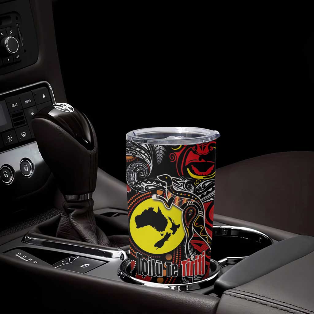 Aotearoa and Australia Toitu Te Tiriti Tumbler Cup Honour the Treaty - Stand Together Stand Stronger LT03 - Polynesian Pride