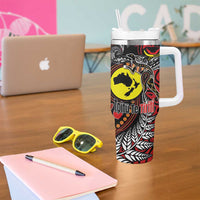 Aotearoa and Australia Toitu Te Tiriti Tumbler With Handle Honour the Treaty - Stand Together Stand Stronger LT03 - Polynesian Pride