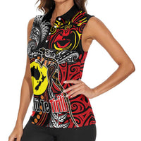 Aotearoa and Australia Toitu Te Tiriti Women Sleeveless Polo Shirt Honour the Treaty - Stand Together Stand Stronger LT03 - Polynesian Pride