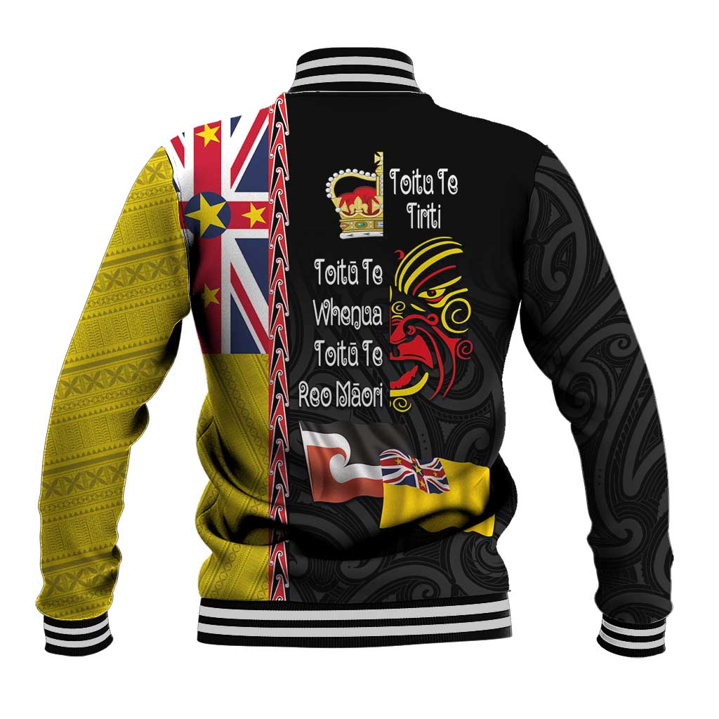 Aotearoa and Niue Toitu Te Tiriti Baseball Jacket Honour the Treaty - Fight Together Stand Together LT03 - Polynesian Pride