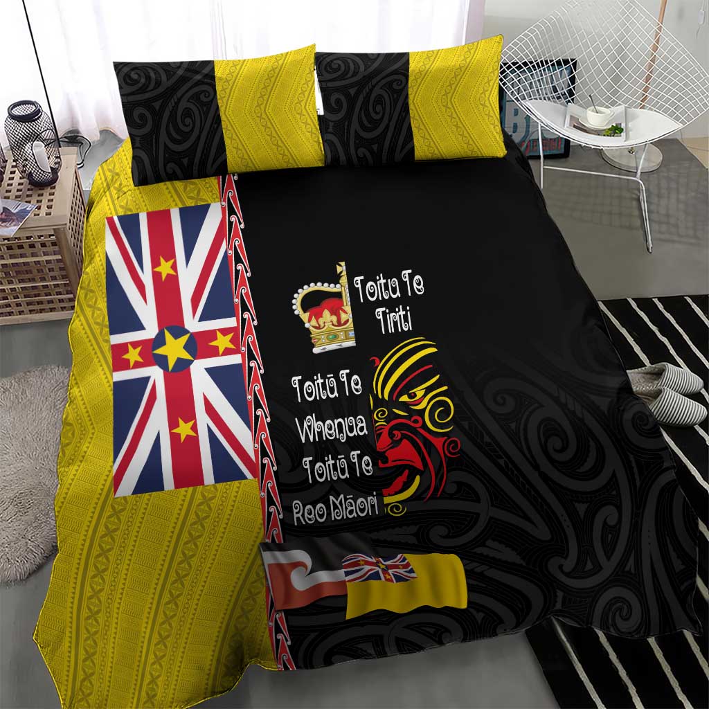 Aotearoa and Niue Toitu Te Tiriti Bedding Set Honour the Treaty - Fight Together Stand Together LT03 - Polynesian Pride
