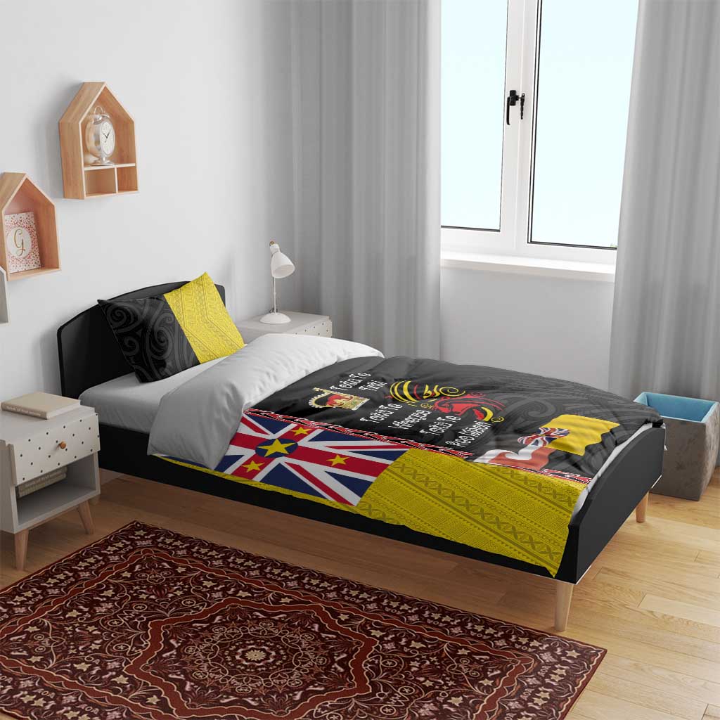 Aotearoa and Niue Toitu Te Tiriti Bedding Set Honour the Treaty - Fight Together Stand Together LT03 - Polynesian Pride