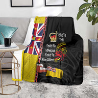 Aotearoa and Niue Toitu Te Tiriti Blanket Honour the Treaty - Fight Together Stand Together LT03 - Polynesian Pride