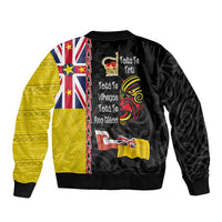 Aotearoa and Niue Toitu Te Tiriti Bomber Jacket Honour the Treaty - Fight Together Stand Together LT03 - Polynesian Pride