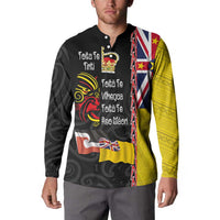 Aotearoa and Niue Toitu Te Tiriti Button Sweatshirt Honour the Treaty - Fight Together Stand Together LT03 - Polynesian Pride