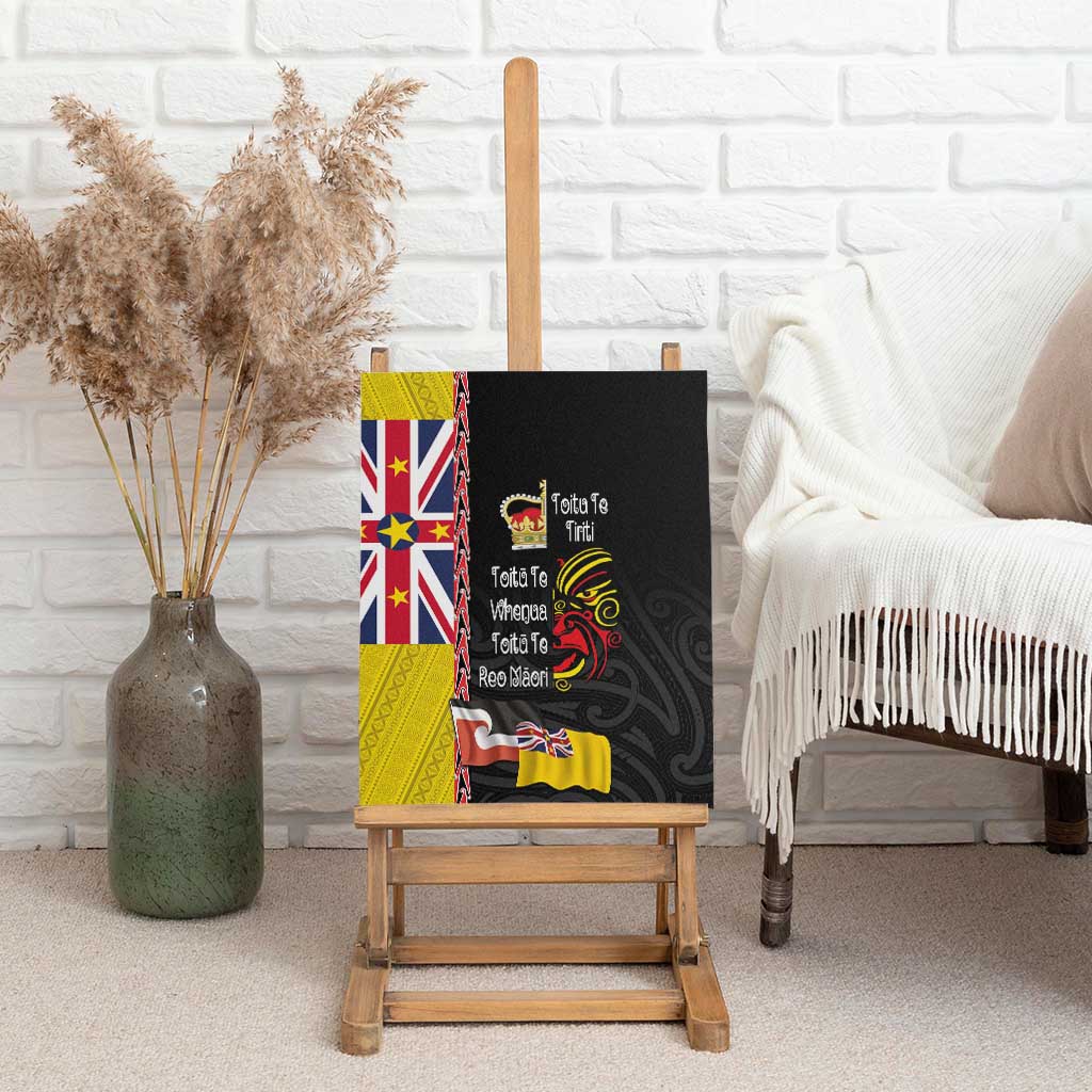 Aotearoa and Niue Toitu Te Tiriti Canvas Wall Art Honour the Treaty - Fight Together Stand Together LT03 - Polynesian Pride
