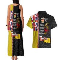 Aotearoa and Niue Toitu Te Tiriti Couples Matching Tank Maxi Dress and Hawaiian Shirt Honour the Treaty - Fight Together Stand Together LT03 - Polynesian Pride