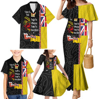 Aotearoa and Niue Toitu Te Tiriti Family Matching Mermaid Dress and Hawaiian Shirt Honour the Treaty - Fight Together Stand Together LT03 - Polynesian Pride