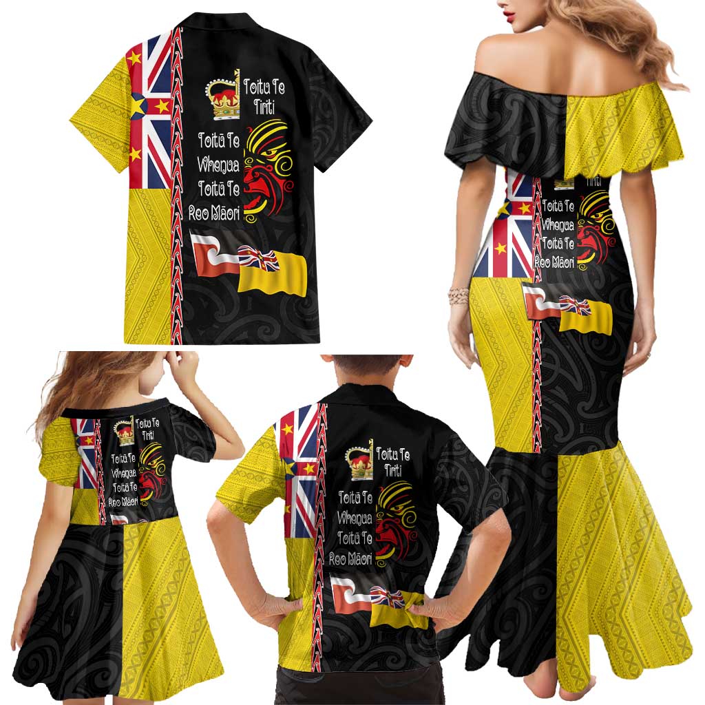 Aotearoa and Niue Toitu Te Tiriti Family Matching Mermaid Dress and Hawaiian Shirt Honour the Treaty - Fight Together Stand Together LT03 - Polynesian Pride