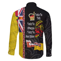 Aotearoa and Niue Toitu Te Tiriti Family Matching Short Sleeve Bodycon Dress and Hawaiian Shirt Honour the Treaty - Fight Together Stand Together LT03 - Polynesian Pride