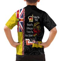 Aotearoa and Niue Toitu Te Tiriti Family Matching Tank Maxi Dress and Hawaiian Shirt Honour the Treaty - Fight Together Stand Together LT03 - Polynesian Pride