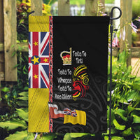 Aotearoa and Niue Toitu Te Tiriti Garden Flag Honour the Treaty - Fight Together Stand Together LT03 Garden Flag Black - Polynesian Pride